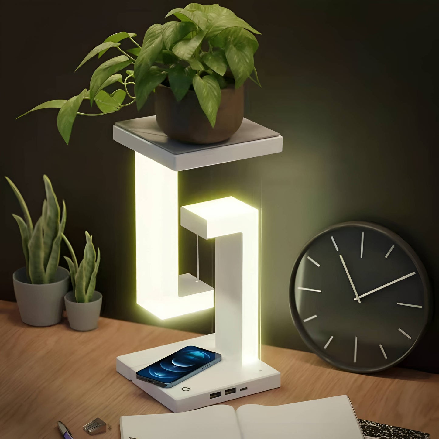 ExoLight - Kreative Schwebende Lampe mit Wireless Charging
